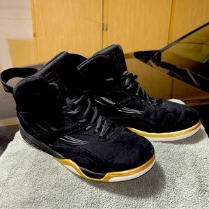 Fila Men’s 10 High top - 1BM01257-040 - Black Suede - White And Gold Accent